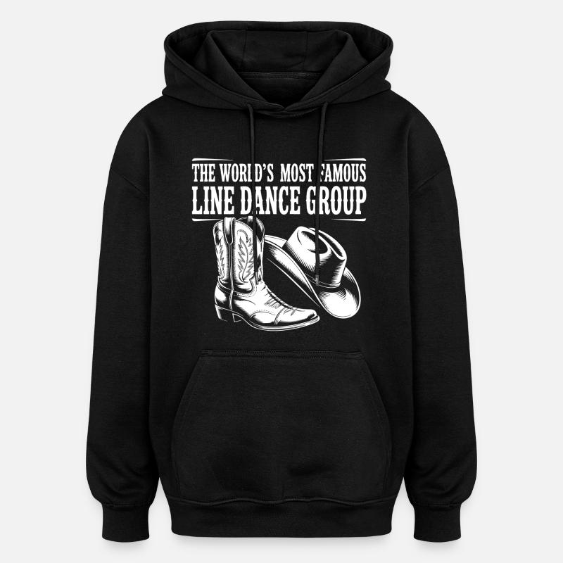 World-famous line dance group - Oversized Unisex Hoodie - black
