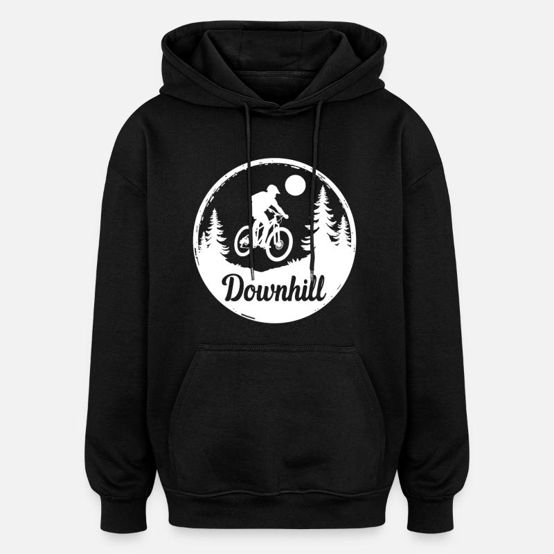 VTT de descente - Sweat à capuche oversize unisexe - noir