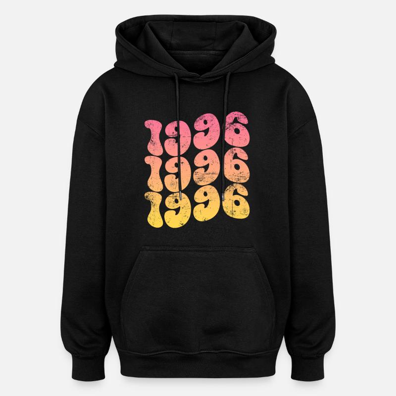 Millésime 1996 - Sweat à capuche oversize unisexe - noir