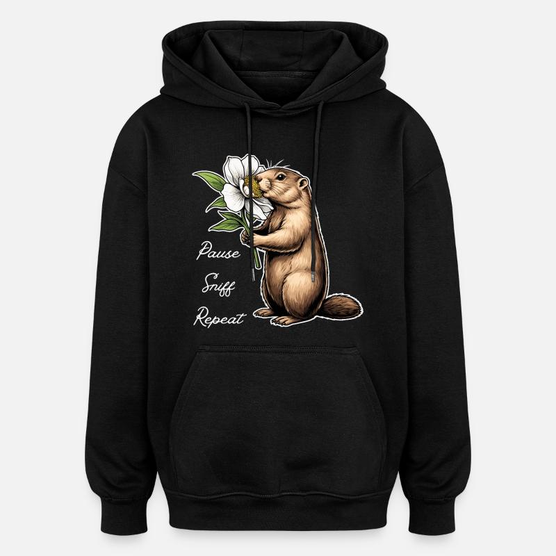 Marmot : Vas-y, renifle, continue - Sweat à capuche oversize unisexe - noir