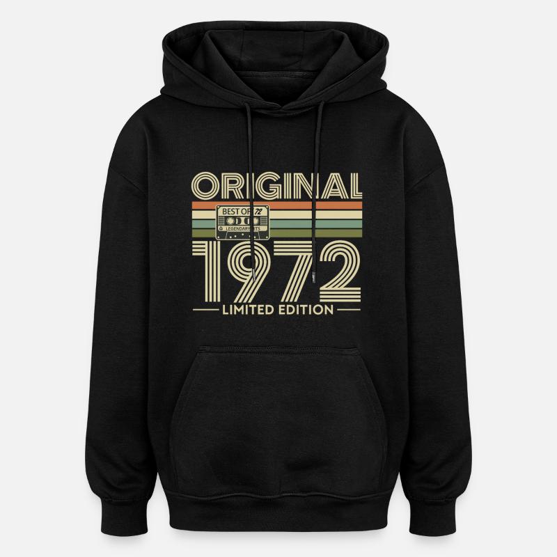Original 1972 Retro Limited Edition - Sweat à capuche oversize unisexe - noir