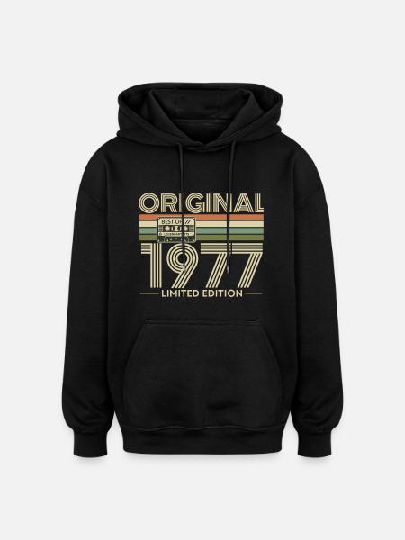 Original 1977 Limited Edition - Oversized Unisex Hoodie - black