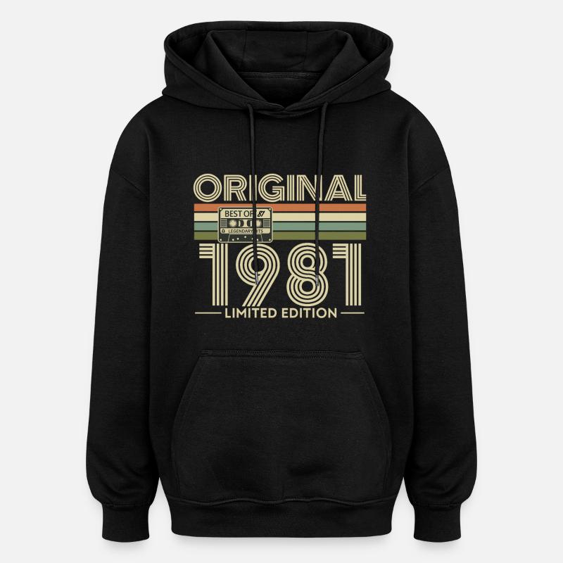 Original 1988 Edition Retro Cassette - Sweat à capuche oversize unisexe - noir