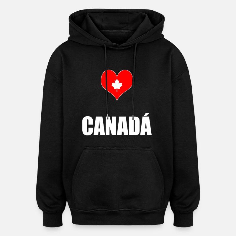 Canada - Sweat à capuche oversize unisexe - noir