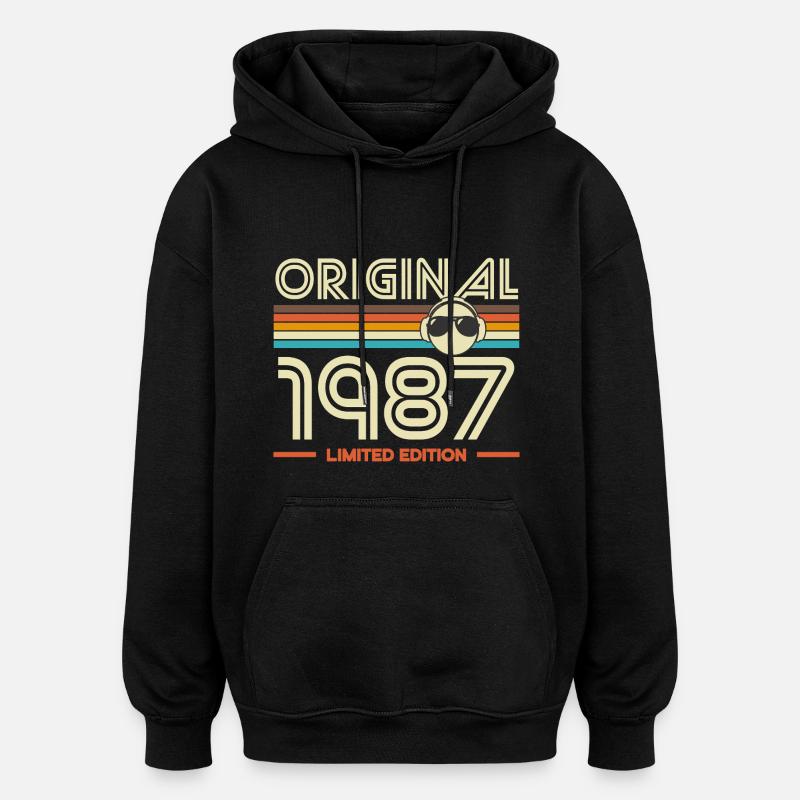 Original 1987 Édition Retro - Sweat à capuche oversize unisexe - noir