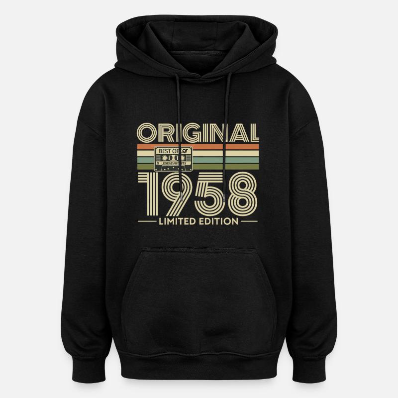 Original 1958 Edition Retro - Sweat à capuche oversize unisexe - noir