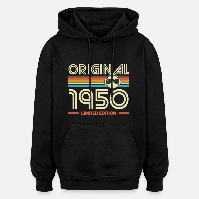 Original 1950 Retro Tee - Sweat à capuche oversize unisexe - noir