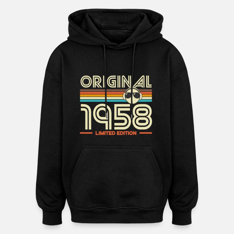 Originale Retro-Edition von 1958 - Oversized Unisex Hoodie - Schwarz
