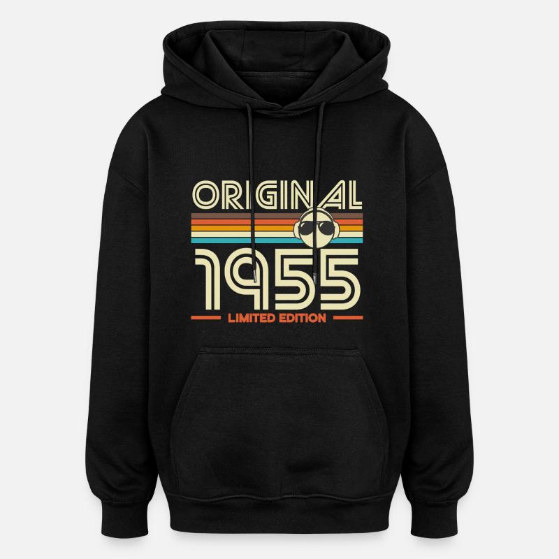 Original 1955 Édition Retro - Sweat à capuche oversize unisexe - noir