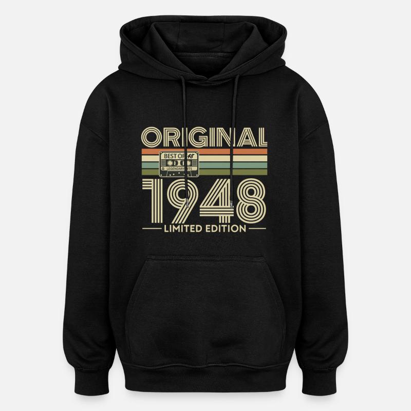 Original 1948 Retro Cassette Tee - Sweat à capuche oversize unisexe - noir