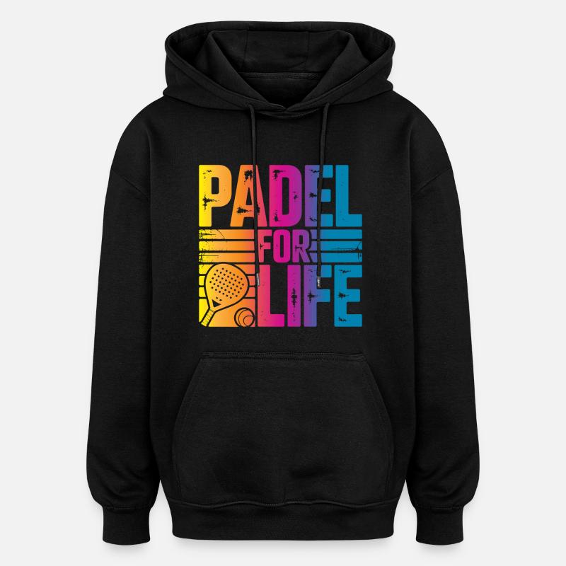 Padel à vie - Sweat à capuche oversize unisexe - noir