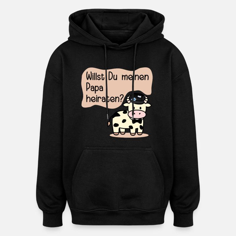 Épouser mon père - Demande en mariage - Sweat à capuche oversize unisexe - noir
