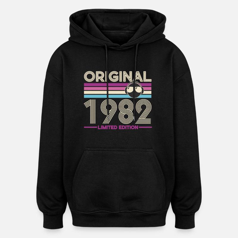 Original 1982 Retro Edition - Sweat à capuche oversize unisexe - noir