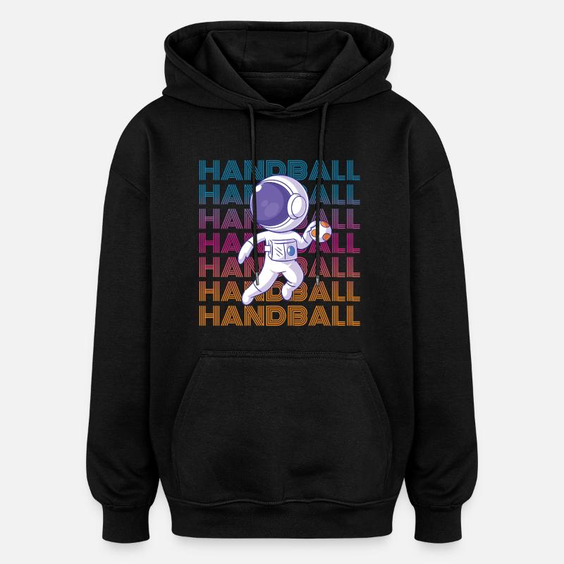 Astronaute de handball - Sweat à capuche oversize unisexe - noir