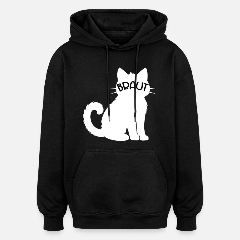 Mariée des Chats de Mariage - Sweat à capuche oversize unisexe - noir