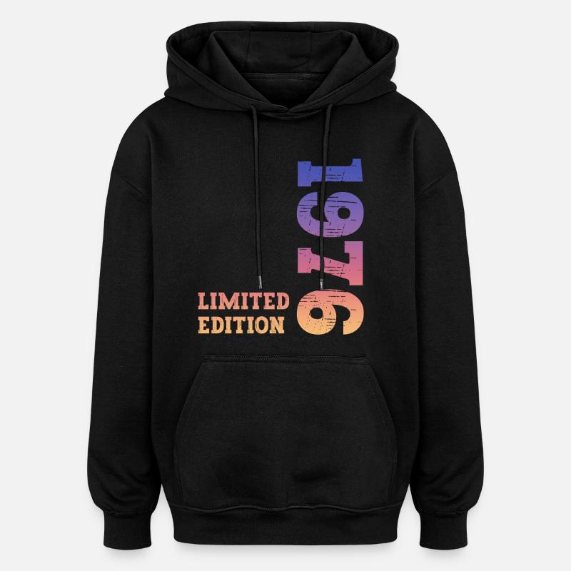 Millésime 1976 - Sweat à capuche oversize unisexe - noir