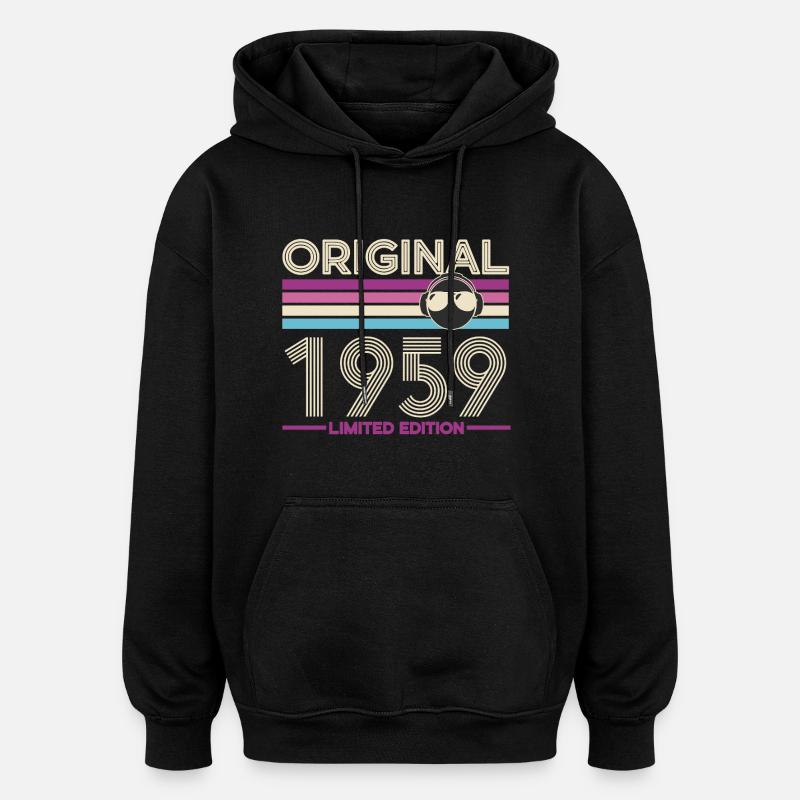 Original 1959 Édition Limitée Retro - Sweat à capuche oversize unisexe - noir