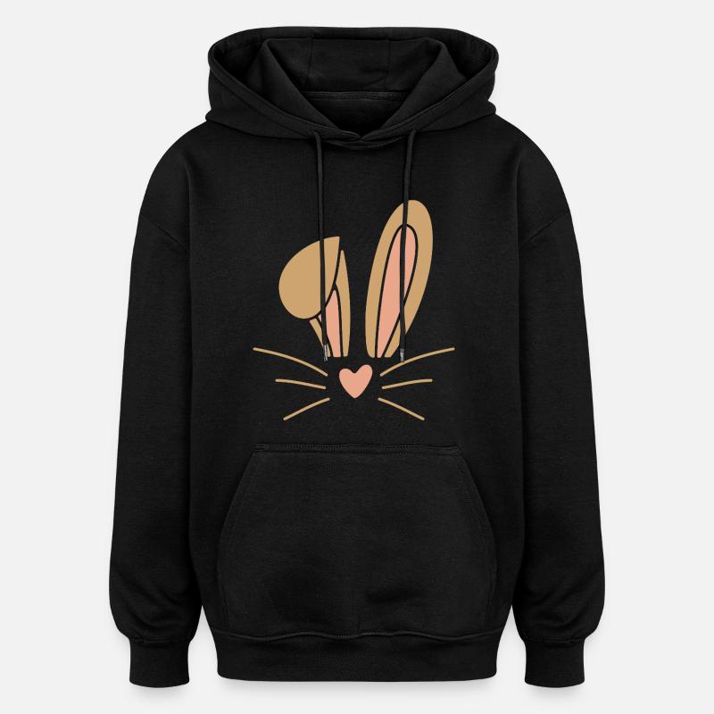 Easter Bunny Easter - Oversized Unisex Hoodie - black