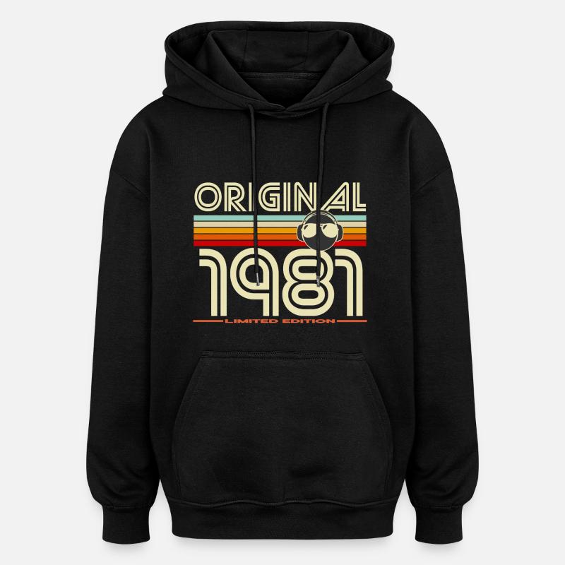 Original 1981 Edition Retro - Sweat à capuche oversize unisexe - noir