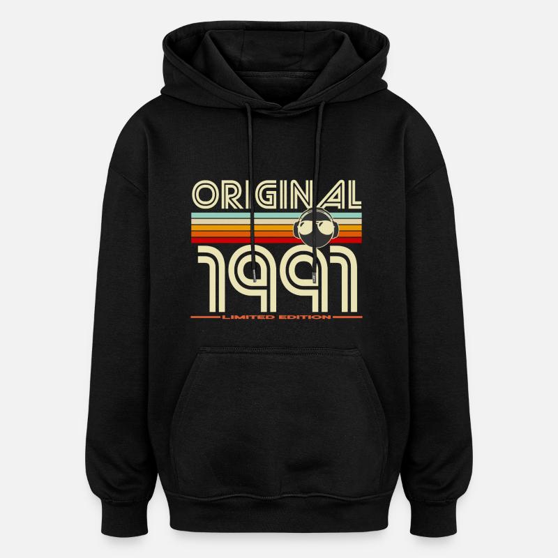 Original 1991 Rétro Edition - Sweat à capuche oversize unisexe - noir