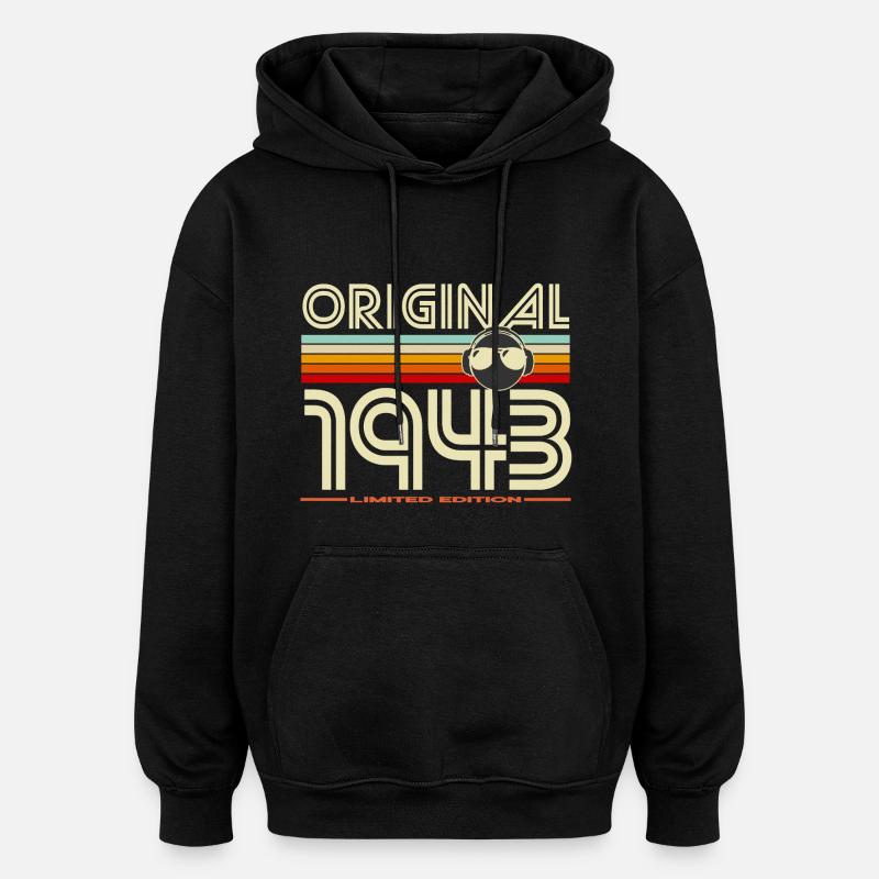 Original 1943 édition rétro - Sweat à capuche oversize unisexe - noir