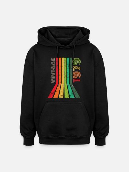 Millésime 1979 - Sweat à capuche oversize unisexe - noir