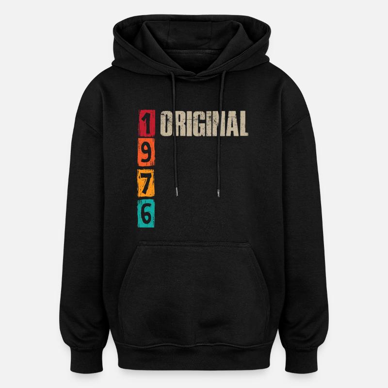 Millésime 1976 - Sweat à capuche oversize unisexe - noir