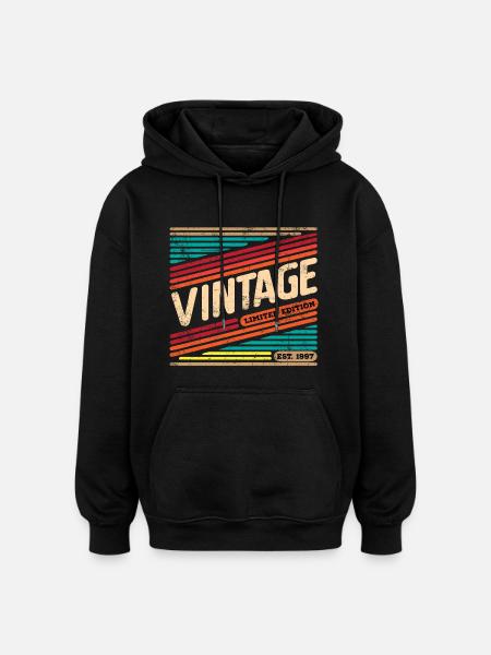 Millésime 1997 - Sweat à capuche oversize unisexe - noir