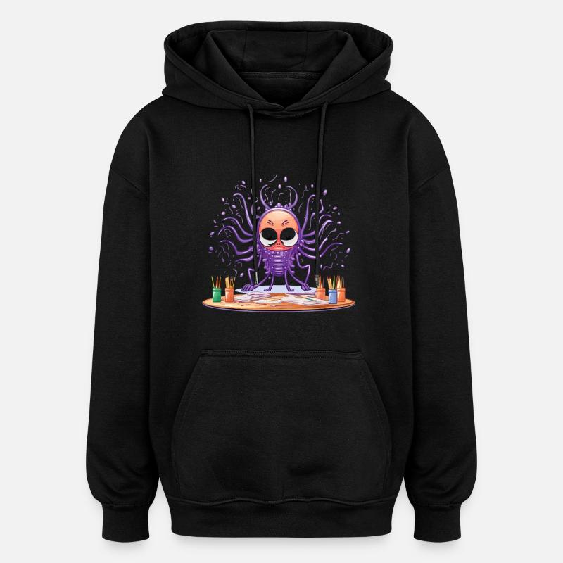 Creative Ink Octopus - Oversized Unisex Hoodie - black