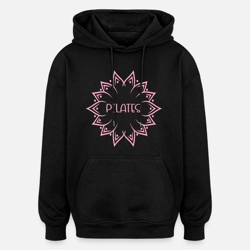 Pilates Blume - Oversized Unisex Hoodie - Schwarz