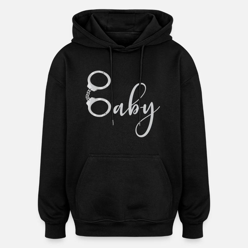Menottes bébé - Sweat à capuche oversize unisexe - noir