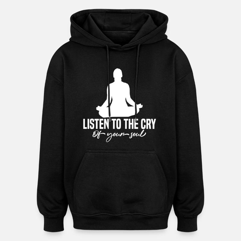 Yoga - Sweat à capuche oversize unisexe - noir