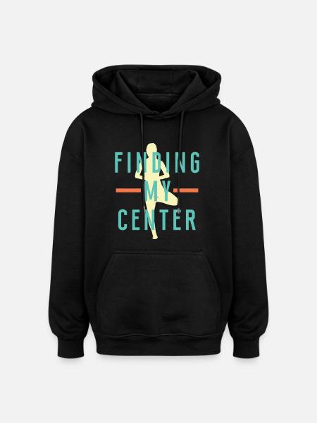 Yoga - Oversized Unisex Hoodie - black