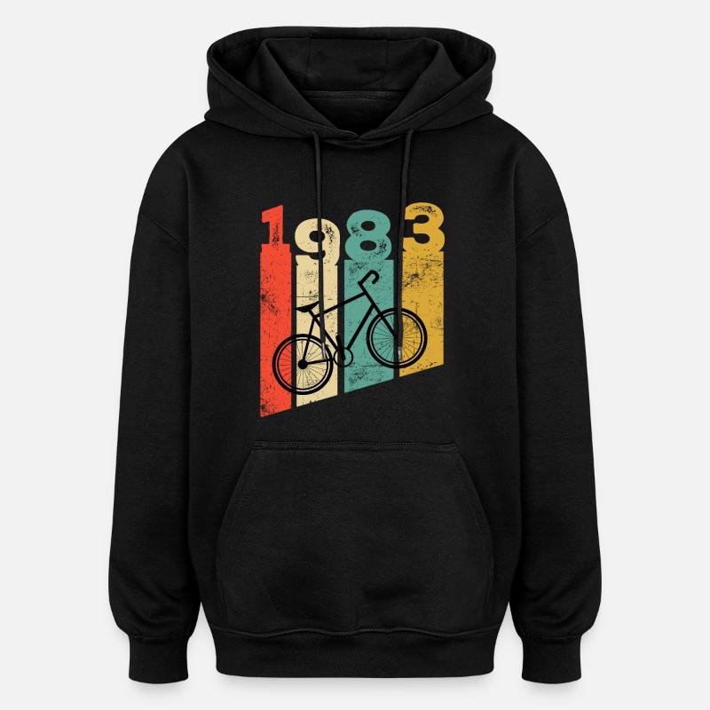 Millésime 1983 - Sweat à capuche oversize unisexe - noir