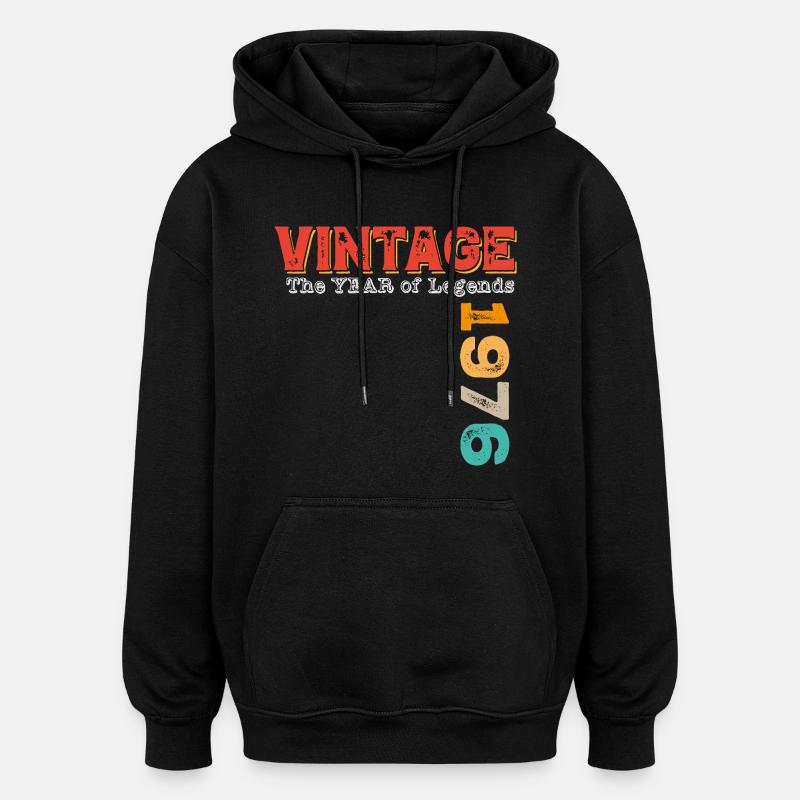 Millésime 1976 - Sweat à capuche oversize unisexe - noir