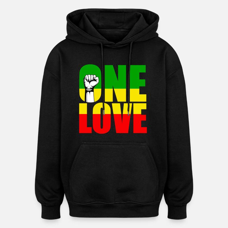 Reggae - Oversized Unisex Hoodie - black