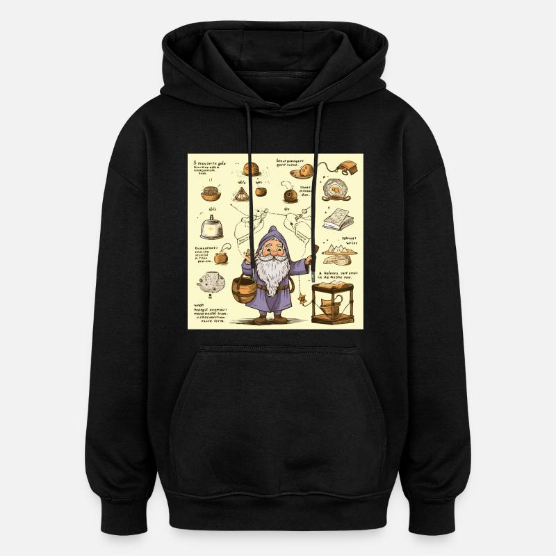 Magicien de cuisine d’alchimie - Sweat à capuche oversize unisexe - noir