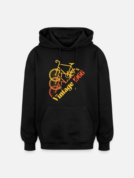 Millésime 1966 - Sweat à capuche oversize unisexe - noir