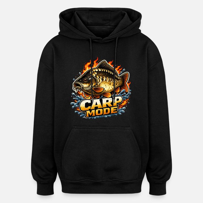 Carp Mode - Oversized Unisex Hoodie - black