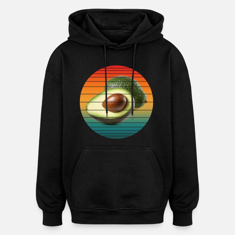 Fruit de l’avocat - Sweat à capuche oversize unisexe - noir