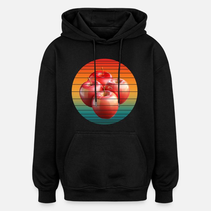 Apfelfrucht - Oversized Unisex Hoodie - Schwarz
