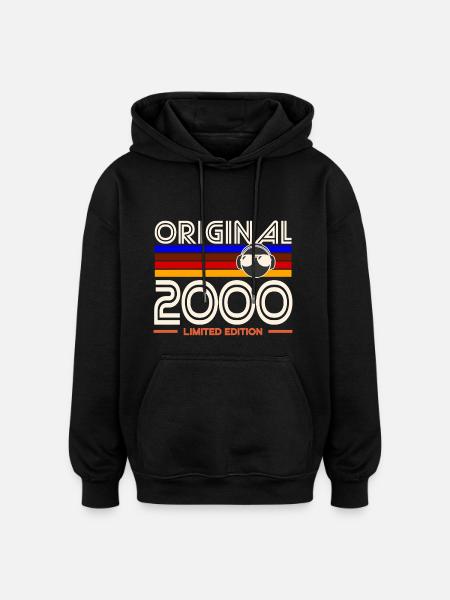 Original 2000s Limited Edition - Oversized Unisex Hoodie - black
