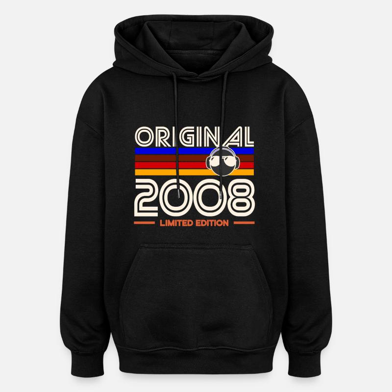 Original 2008 Édition Limitée - Sweat à capuche oversize unisexe - noir