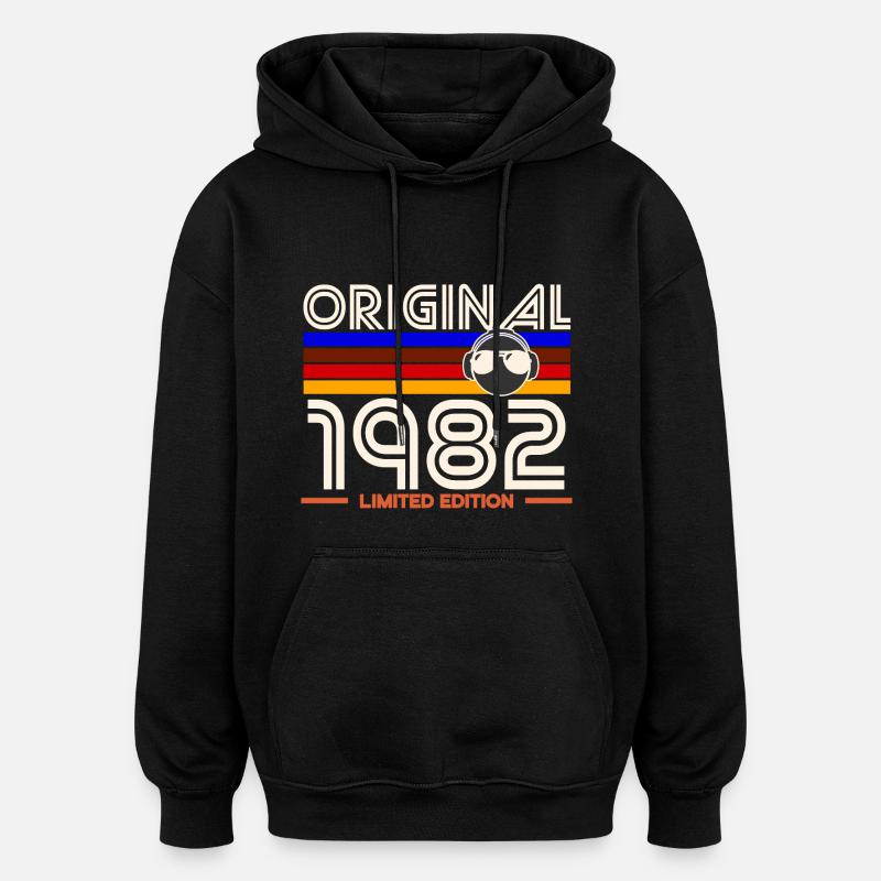 Original 1982 Édition Limitée - Sweat à capuche oversize unisexe - noir