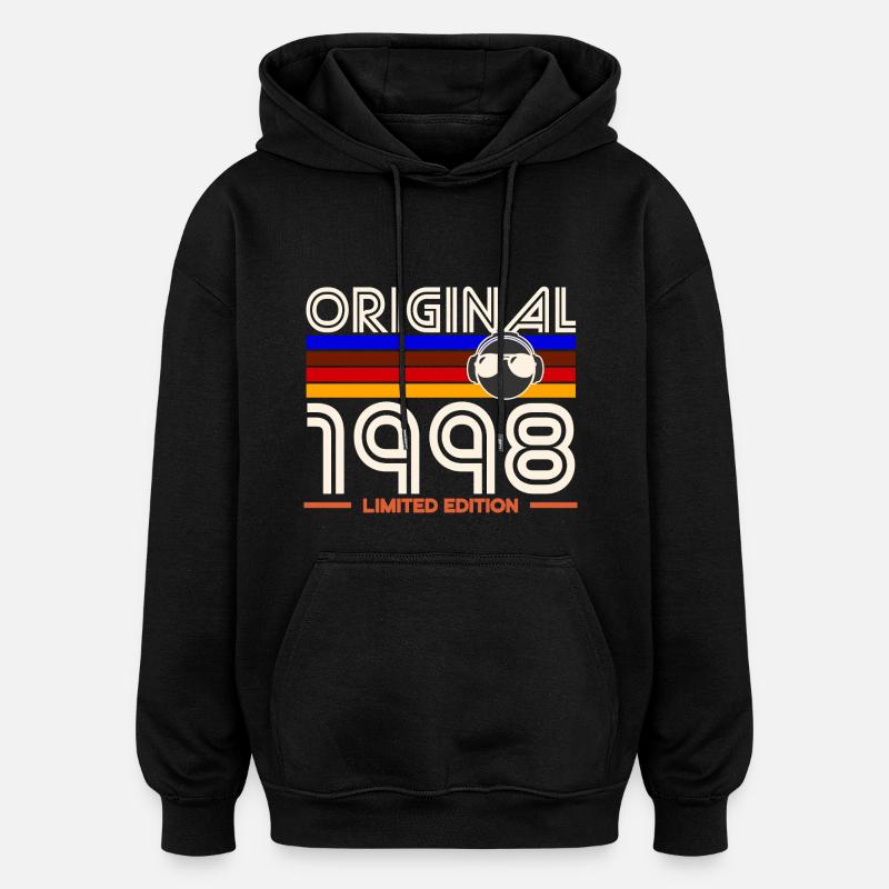 Original 1998 Limited Edition Retro - Oversized Unisex Hoodie - Schwarz