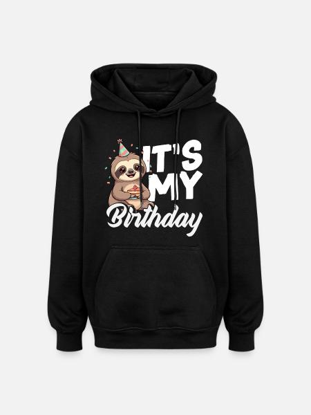 funny sloth gift - Oversized Unisex Hoodie - black