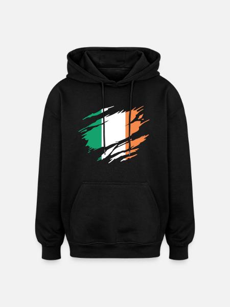 Irland-Irische Flagge - Oversized Unisex Hoodie - Schwarz