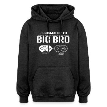 Zum großen Bruder 2025 aufgestiegen - Oversized Unisex Hoodie - Anthrazit - Vorne - Noah (186cm)