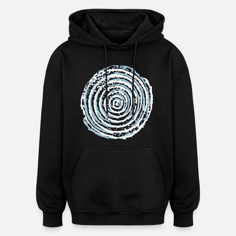 spirale - Sweat à capuche oversize unisexe - noir