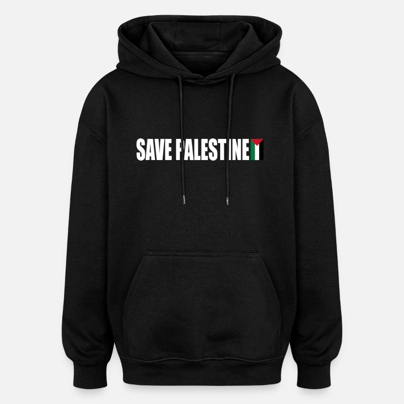 Save palestine - Sweat à capuche oversize unisexe - noir
